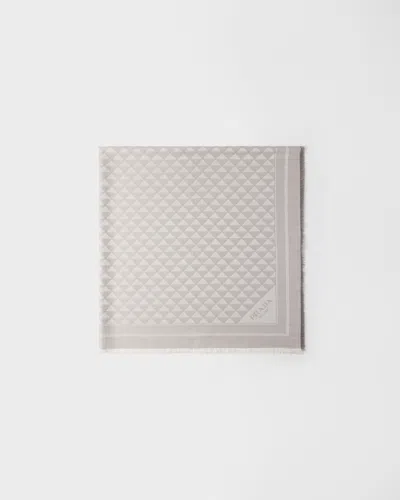 Prada Schal Aus Seide, Viskose Und Lurex In Multi