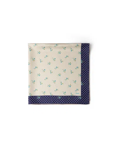 Prada Schal Aus Seiden-twill Mit Print 90 In Blue