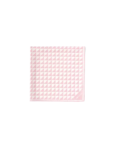 Prada Printed Twill Scarf In Alabaster White/white