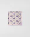 Prada Printed Silk Twill Scarf In Periwinkle Blue