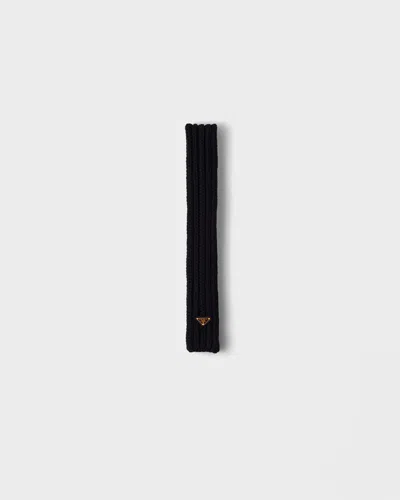 Prada Schal Aus Wolle In Black