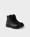 Prada Lace-up Lug-sole Boots In Black