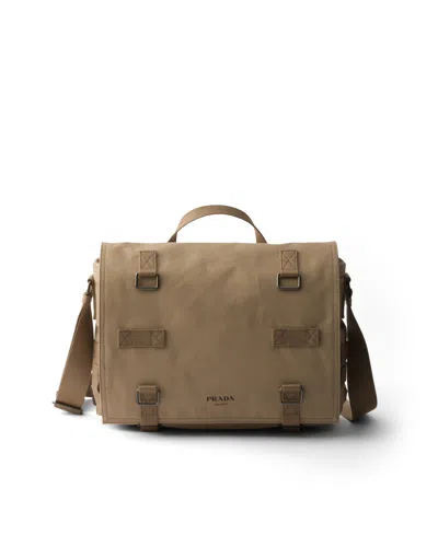 PRADA CANVAS SHOULDER BAG