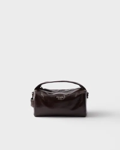 Prada Schultertasche Aus Leder In Brown