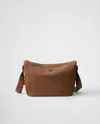 Prada Schultertasche Aus Leder In Brown