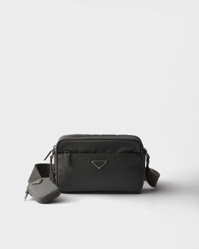 Prada Schultertasche Aus Re-nylon In Black