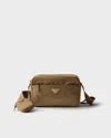 Prada Schultertasche Aus Re-nylon In Brown