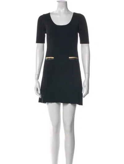 Pre-owned Prada Scoop Neck Mini Dress In Multi