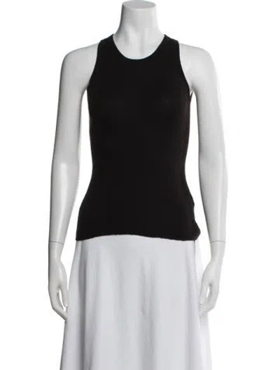 Pre-owned Prada Scoop Neck Sleeveless Top In Black