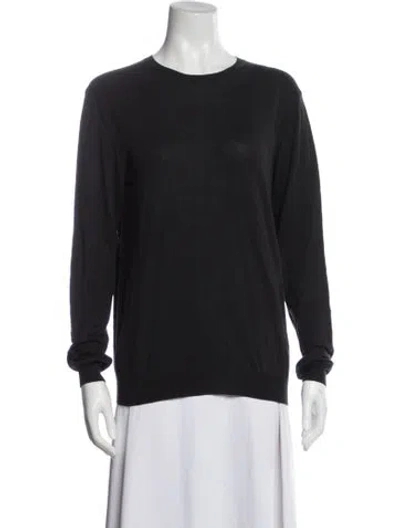 Pre-owned Prada Scoop Neck Sweater In Gray