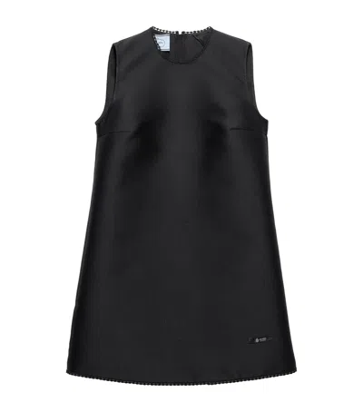 Prada Scuba Mini Dress In Black