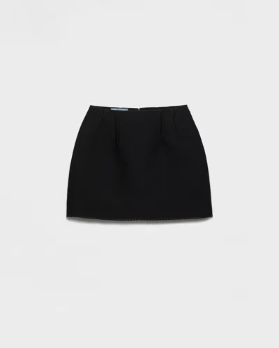 Prada Scuba-strick-minirock In Black