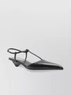 Prada Sculpted Low Heel Calfskin Pumps In Black