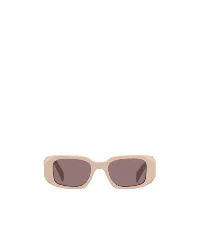 Prada Sculpted Rectangle-frame Sunglasses In Gray