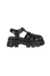 Prada Rubber Sandals In Black