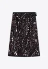 Prada Plum-coloured Sequined Skirt Women In Purple