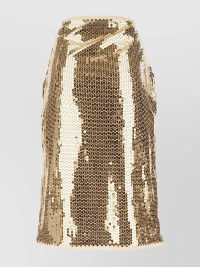 Prada Sequin Knee-length Fitted Skirt