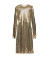 Prada Kleid Mit Paillettenbesatz In Golden