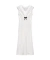 Prada Sequined Satin Jersey Dress In White