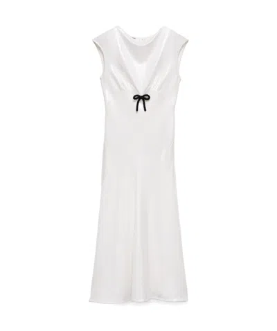 PRADA SEQUINED SATIN JERSEY DRESS