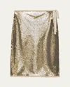 Prada Sequined Pencil Skirt Clothing In F0056 Oro