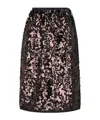 Prada Plum-coloured Sequined Skirt Women In Brown