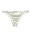 Prada Sequined Tulle Panties In Light Green