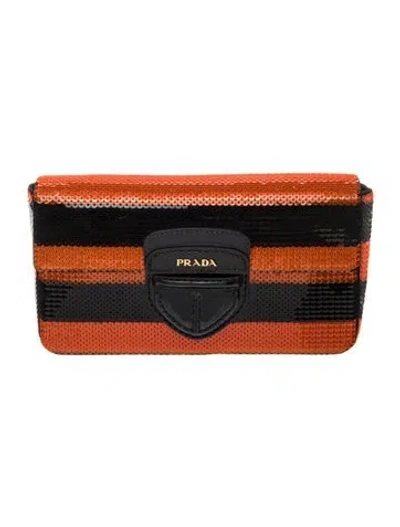 Pre-owned Prada Sequins Clutch In Multi