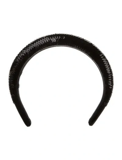 Pre-owned Prada Sequins Embellished Headband In Black
