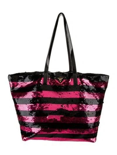 Pre-owned Prada Sequins Tote In Multi