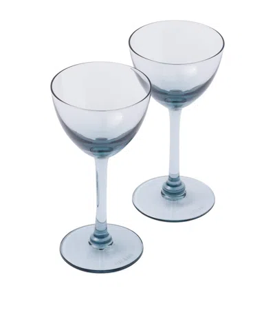 Prada Set Of 2 New York Cocktail Glasses In Blue