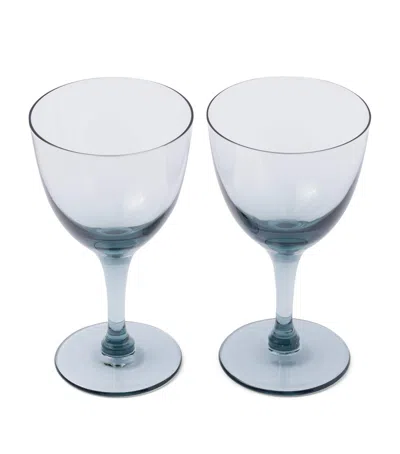 Prada Set Of 2 New York Water Glasses In Blue