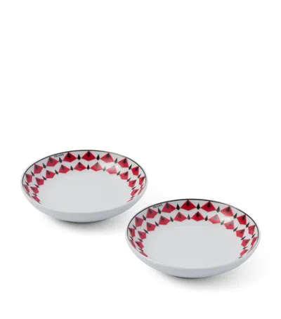 Prada Set Of 2 Porcelain Vienna Sauce Bowls In White
