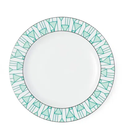 Prada Set Of 2 Vienna Dinner Plates In Animal Print