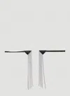 Prada Set Of Two Logo Plaque Crystal Hair Slides In Black