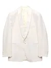 Prada Shawl-collar Wool Jacket In White