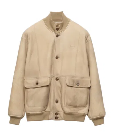 PRADA SHEARLING BOMBER JACKET