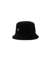 Prada Shearling Bucket Hat In Black