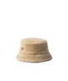 Prada Montone Shearling Bucket Hat In True Color