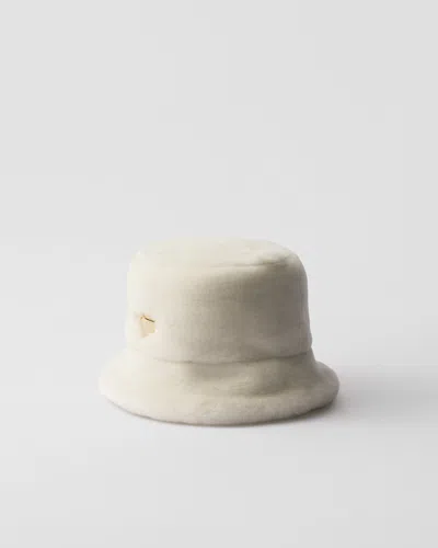 PRADA SHEARLING BUCKET HAT