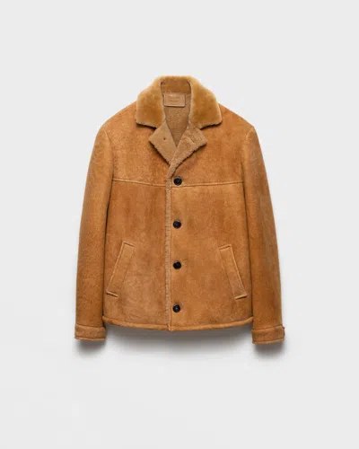PRADA SHEARLING CABAN JACKET