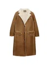 Prada Shearling Coat In Multi