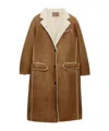 Prada Shearling Coat In Multi
