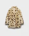 Prada Shearling Coat In Neutral