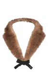 Prada Shearling Collar In Brown