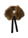 Prada Shearling Collar In Brown
