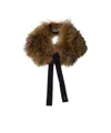 Prada Shearling Collar In Brown