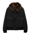 Prada Canvas Outerwear Jacket For Men In Black