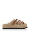 Prada Shearling Mules In Multi