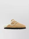 PRADA SHEARLING ROUND TOE FLAT SOLE SLIPPERS